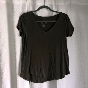 cute olive green v neck